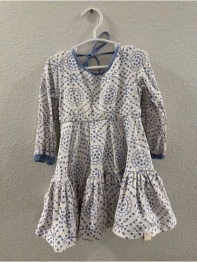 Omi Jo Toddler Floral Tiered Dress with Tie Back
